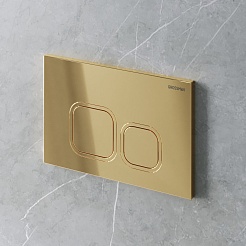 Grossman Инсталляция для подвесного унитаза Cosmo 97.02.300 с клавишей смыва золото глянцевое – фотография-8
